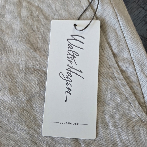 Men's Walter Hagen Clubhouse Khaki Linen Shorts Size 40 Golf Outdoor Active - Picture 1 of 9